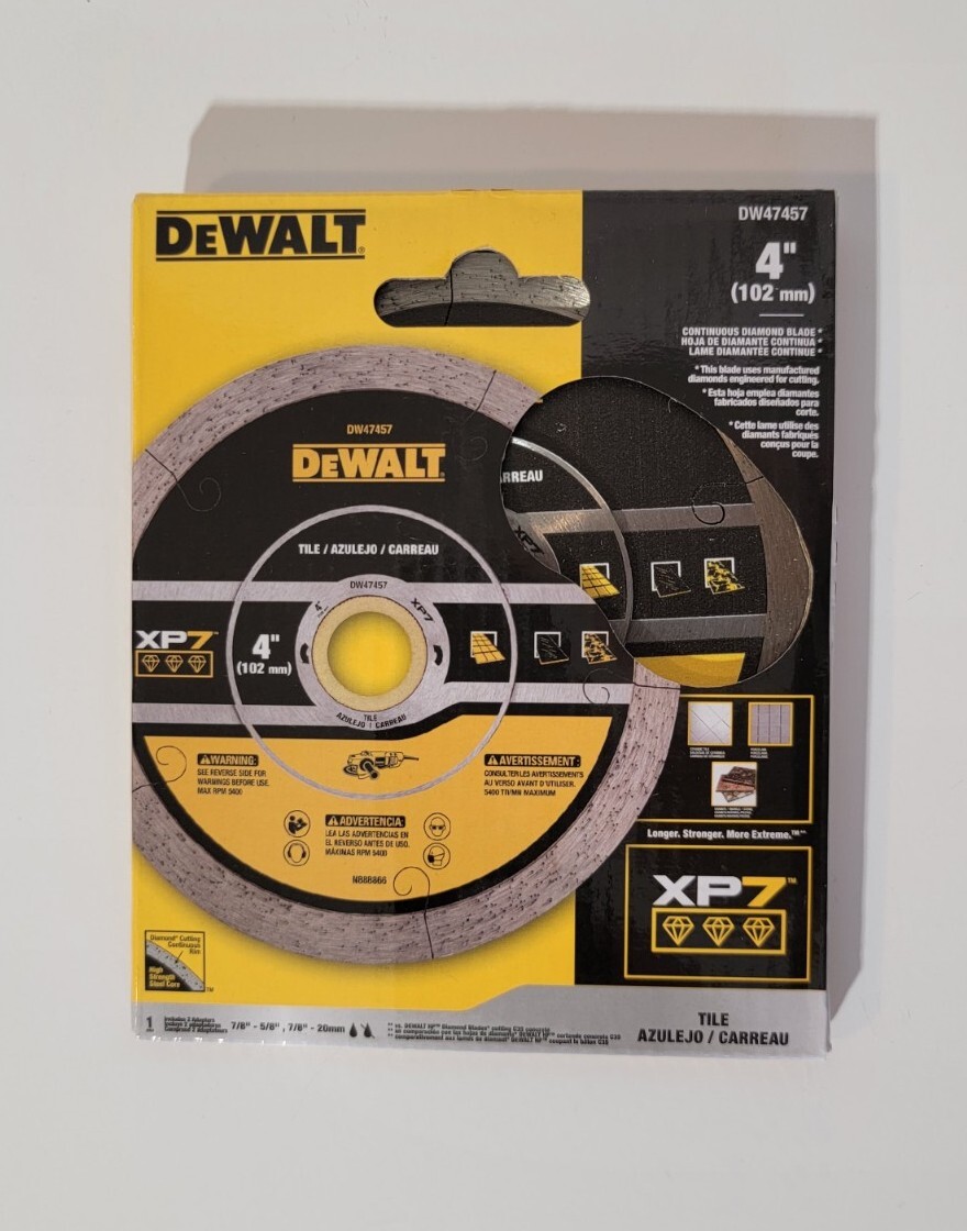 DeWalt DW47457 4 in. XP7 Tile Diamond Blade New