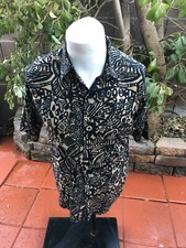 Hutspah Men's Rayon Print short sleeve shirt Made in USA size M