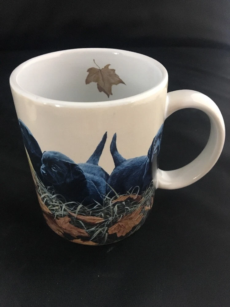 Lang and Wise Lab Puppies Coffee Mug Black Labrador Retriever 2003