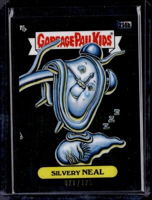 SILVERY NEAL: 2022 Garbage Pail Kids Sapphire 3 S3 BLACK REFRACTOR (#21/125) SP