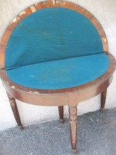 TAVOLO DA GIOCO-CONSOLE MEZZALUNA - APERTO DIVENTA ROTONDO - LUIGI FILIPPO '800