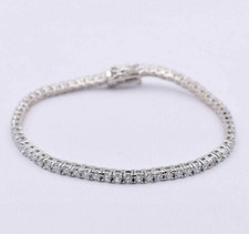 2.5mm Kids Baby Round CZ Tennis Bracelet Real Sterling Silver 925
