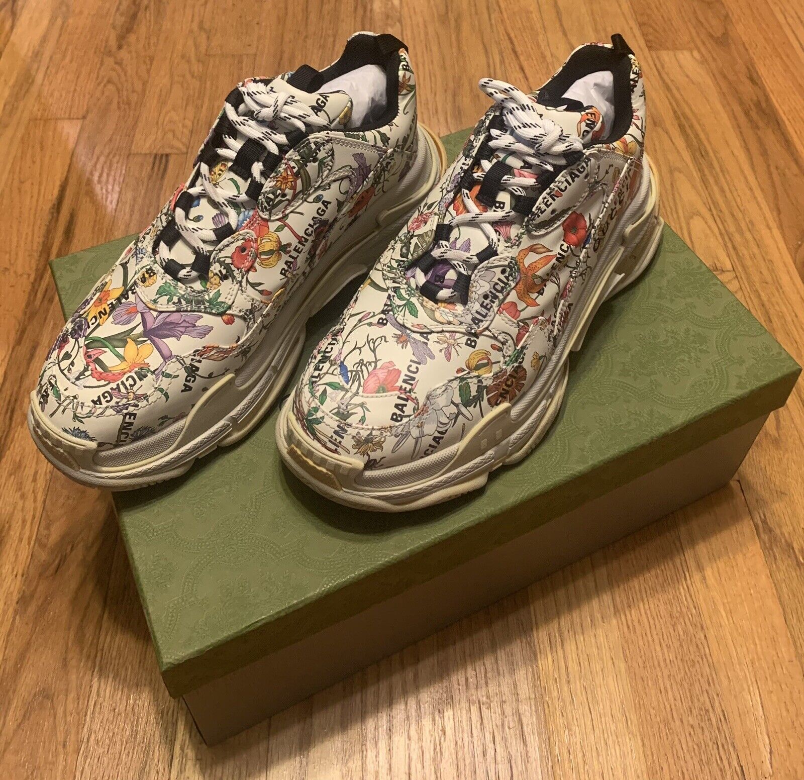 Gucci X Balenciaga Triple S Floral Balenciaga Release Dates, Sneaker ...