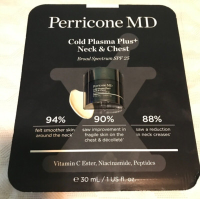 NEW Perricone MD Cold Plasma Plus+ Neck & Chest Broad Spectrum SPF 25 