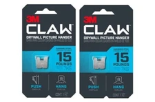 3M Claw Silver Drywall Picture Hanger 15 lb 2 pk