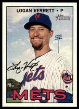 2016 Topps Heritage HN Logan Verrett #523 New York Mets