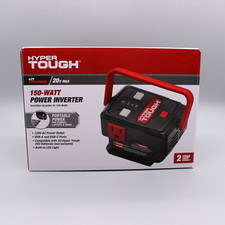 Hyper Tough 150-Watt Power Inverter 20V Max USB AC Port LED Light New Sealed