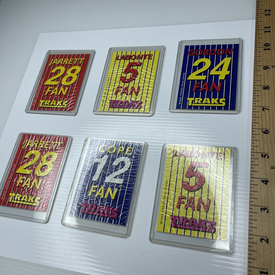 F Lot Set NASCAR Trading Cards 1995 TRAKS Fan Stickers Labonte Gordon
