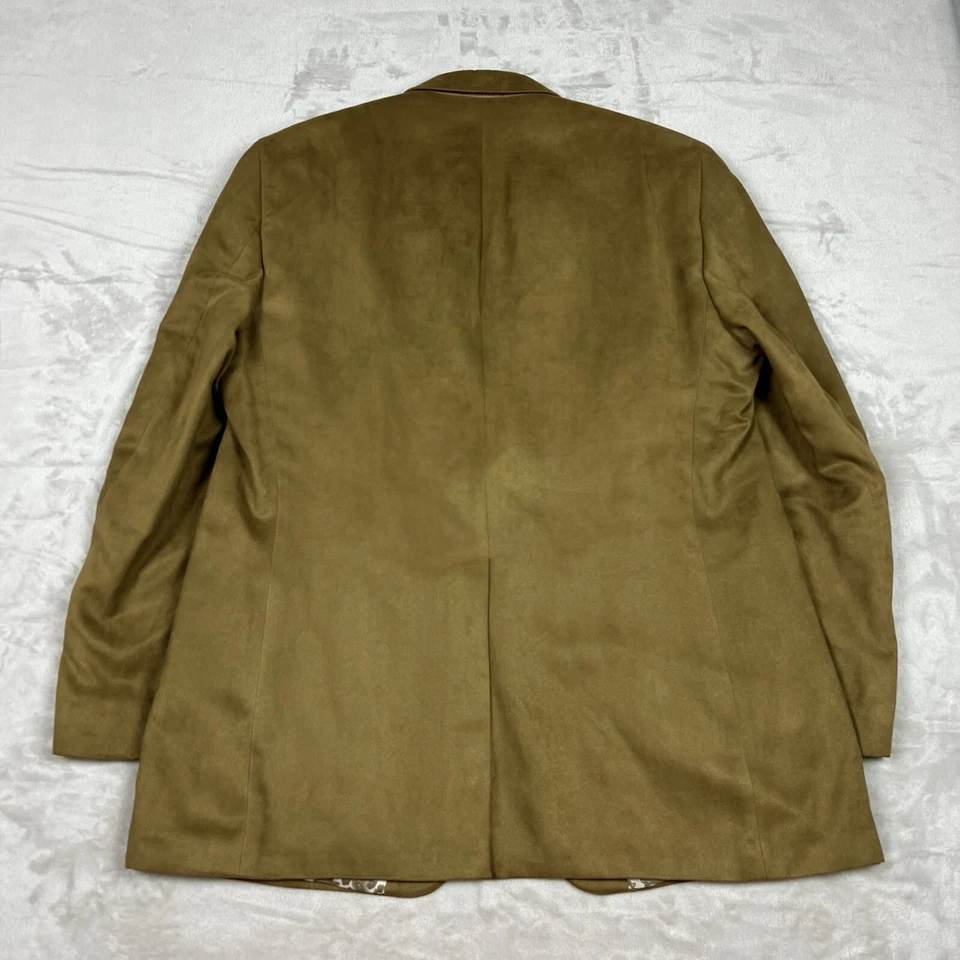 Blazer de gamuza sintética Lauren Ralph Lauren para hombre talla 44L marrón abrigo deportivo occidental Foto 2 de 4