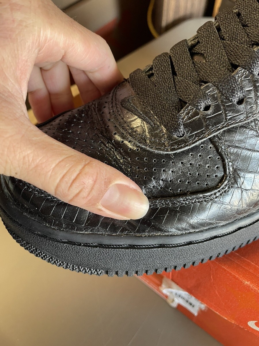2005年製 新品 デットストック エアフォース1 オーストリッチ クロコ 2005 Nike Air Force 1 One Premium Black Croc Skin 9 309096 003 | eBay