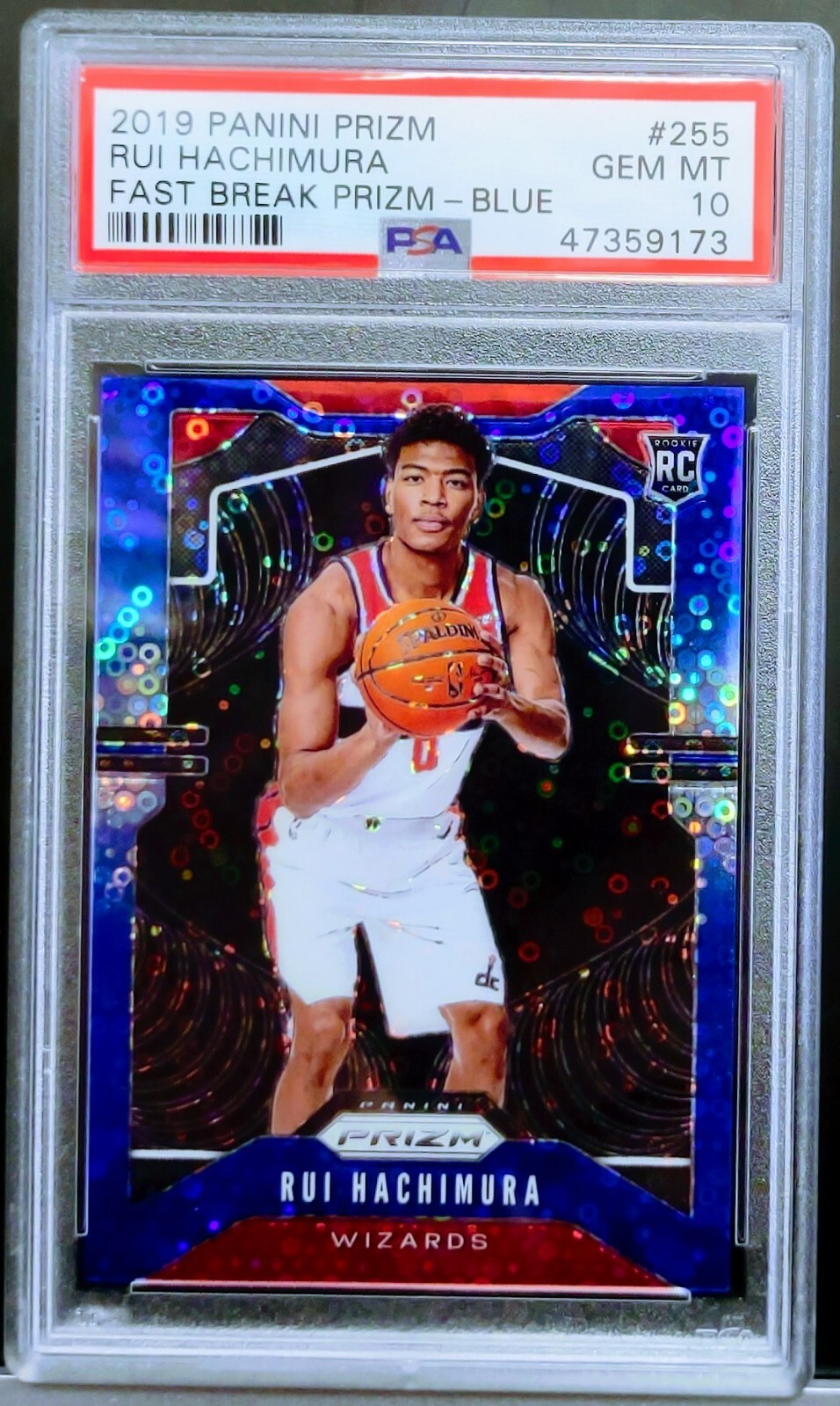 2019-20 Panini Prizm Fast Break Rui Hachimura BLUE #143/175 PSA 10 GEM 💎 MINT