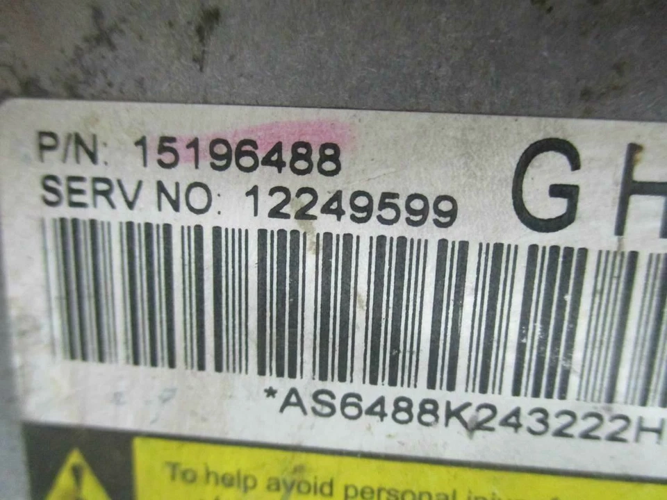 NY749-28 2005 05 2006 06 2007 07 2008 08 09 MÓDULO CHEVROLET UPLANDER SRS OEM Foto 3 de 3
