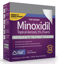       Kirkland Minoxidil 5 FOAM WOMEN Hair Regrowth Treatment 12 Months      