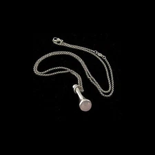Georg Jensen Pendant # 453 DROPLET with Rose Quartz