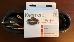 Kenmore 4 Prong Clothes Dryer power Cord 30 AMP 250V Heavy Duty 6 Ft 10/4 gauge