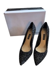 Nine West Fifth 9x9  Black Leather High Heel Pointed Toe Pumps size 8