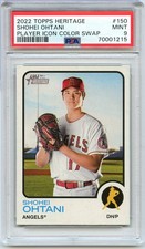 2022 Topps Heritage SHOHEI OHTANI Player Icon Color Swap PSA 9 SP Variation #150