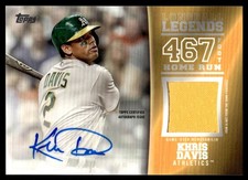 2018 Topps Longball Legends Autograph Relics Khris Davis Auto 21/25 Oakland