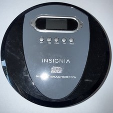 Insignia Portable CD Player Model NS-P4112, 60 Sec Anti-Shock, Black Gray, WORKS