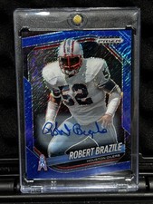 2025 Panini Prizm Black - Robert Brazile #64 Blue Shimmer Prizm Autographs /15  