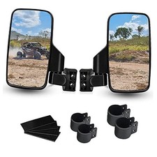 UTV Side View Mirrors for 1.75" and 2" Roll Bar Cage 2 Pack , Adjustable Wide