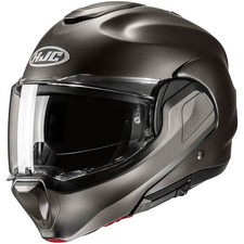 HJC F100 Motorcycle Motorbike Helmet - Plain Titanium