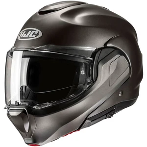 HJC F100 Motorcycle Motorbike Helmet - Plain Titanium