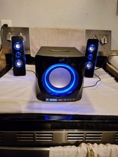 ILIVE IHB23B Bluetooth Lightuup Wireless Speaker Set up w/Subwoofer "AS IS"
