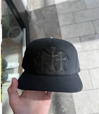 Men's Chrome Hearts Hat Black Cemetery Cross - New Never Worn