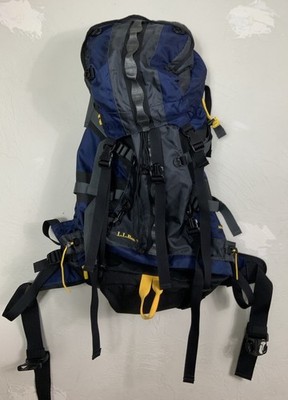 L.L.Bean Hiking Backpack Large Capacity Travel Camping Trekking Blue Gray Good