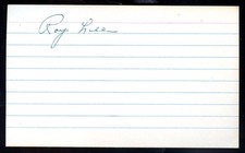 Roy Lee (debut 1945 New York Giants) signed 3x5 card (d. 1985) w/COA