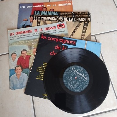 VERKAUFE SET 4 x VINYLPLATTEN 33 Umdrehungen 33T 25 cm Les COMPAGNONS DE LA CHANSON