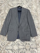 Aquascutum Grey Wool Herringbone Soft Tweed Wallaces Blazer Jacket 42L