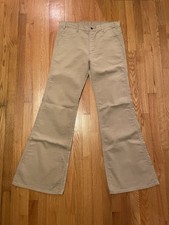 Vintage 70  s Levi  s Corduroy Bell Bottom Pants 666 Tan Sz 36x36 SF 207 Talon