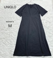 UNIQLO AIRism Flare Dress M Black A-line Lined Comfortable