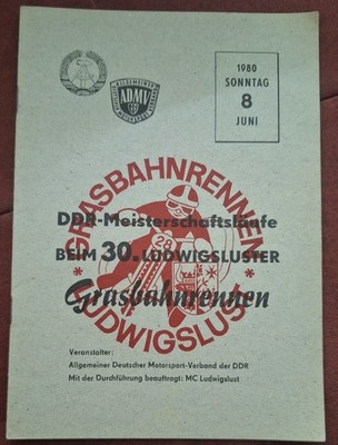Speedway Grasbahn 8.6.1980 Ludwigslust  DDR EINZELMEISTERSCHAFT 