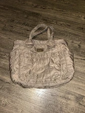 Marc By Marc Jacobs Women's Large Nylon Tote Bag Very Roomy Brown Gray Color