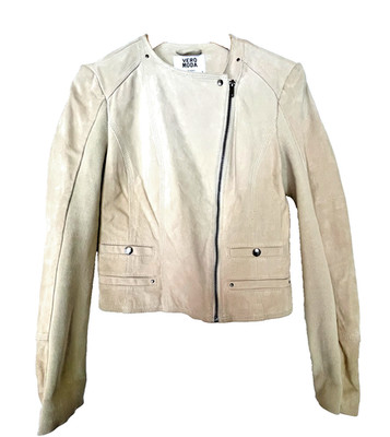 Damen Lederkurzjacke von Vero Moda in hellbeige Größe M