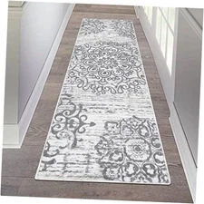 HEBE Hallway Runner Rug 2'x6' Washable Vintage Distressed Area Rugs Non Slip 