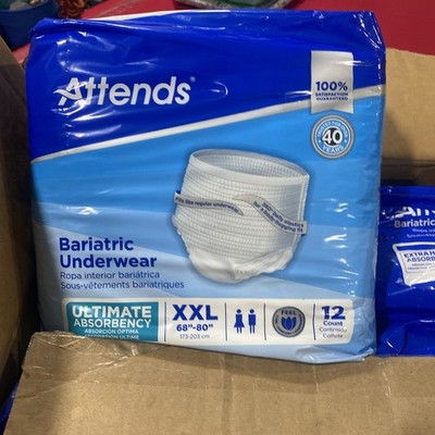 4 packs Adult Disposable Ultimate Absorbency Underwear 2XL 68''-80''12ct