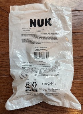 Nuk Replacement Silicone Spout For Nuk Active & Learner Cups, Clear, Pack of 3