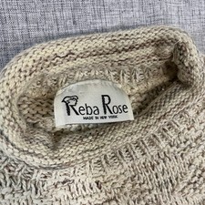 Vintage USA Made Reba Rose Textured Knit Sweater Size Small Womens