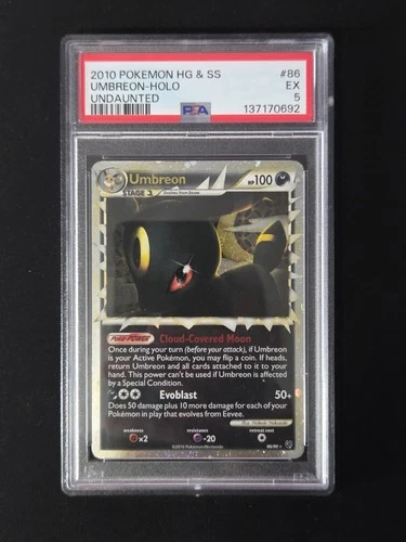 Umbreon 86/90 Prime Undaunted Heartgold & Soulsilver PSA 5