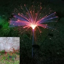 Mood Enhancing Solar Fiber Optic Garden Light 7 Color Change Easy Installation