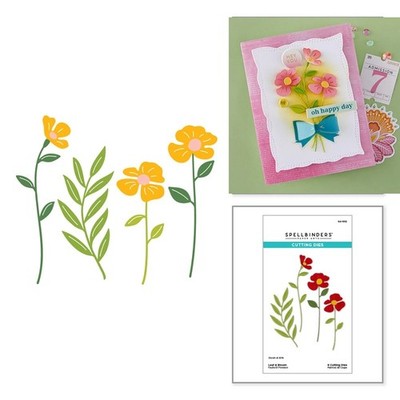 Preorder Spellbinders Die S4-1512 Leaf & Bloom