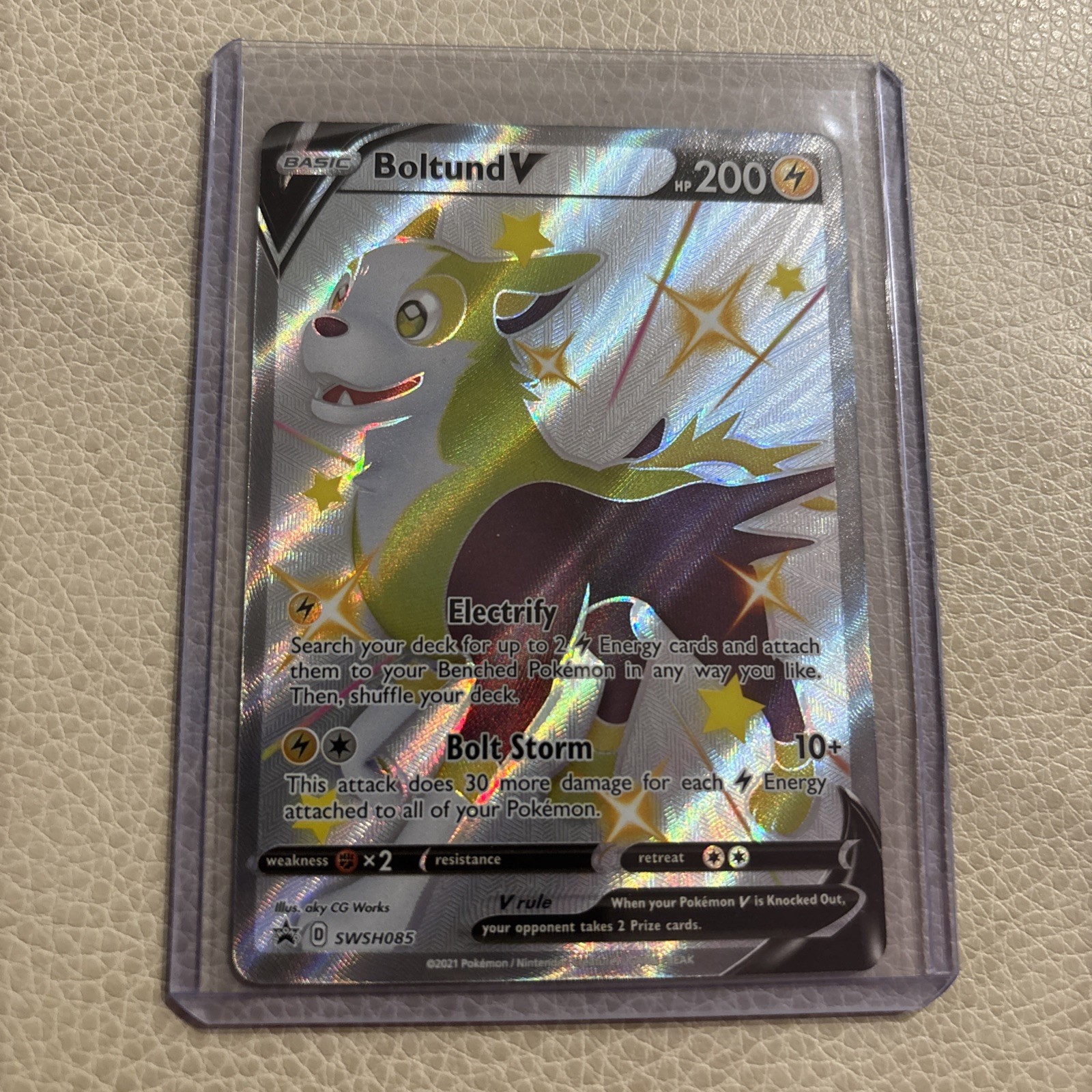Boltund V SWSH085 - SWSH Black Star Promo Shiny Pokemon TCG - NM