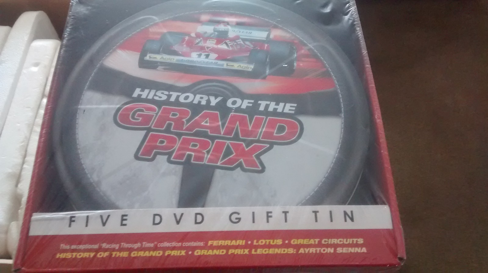 HISTORY OF THE GRAND PRIX GIFT TIN - 5 DVD SET FERRARI LOTUS SENNA AND MORE