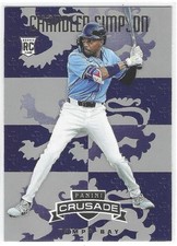 Chandler Simpson 2025 Panini Crusade Base Silver Parallel SP #11 Rays RC