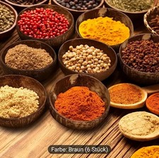 6x Handgefertigte Kokosnussschalen – Nachhaltige, Vegane Schalen für Küche