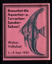 Austria 1934 Linz Fish Expo Pink Poster Stamp MNG - S52192